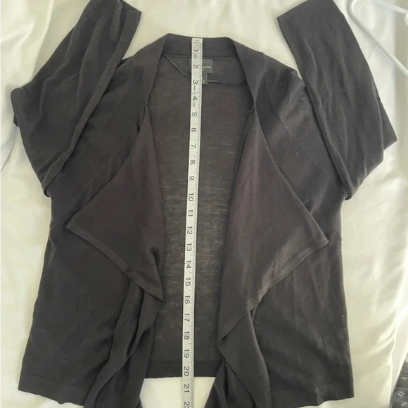Worthington Black Lightweight 3/4 Sleeve Flyaway Cardigan Size Petite Large - Picture 5 of 6